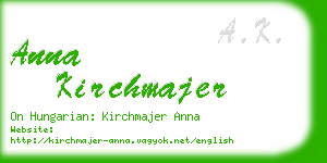 anna kirchmajer business card